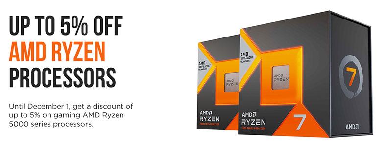 Up to 5% off AMD Ryzen 5000 processors